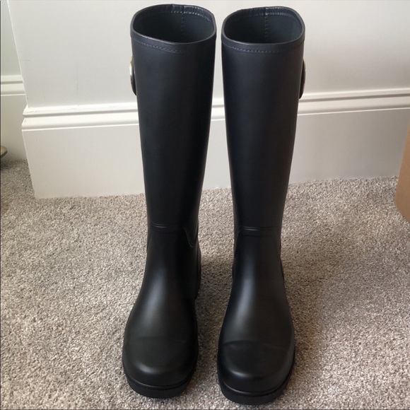 NWT Tory Burch Logo Rubber Rain Boots - Picture 12 of 14